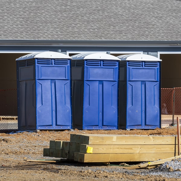 how do you dispose of waste after the portable restrooms have been emptied in South Byron